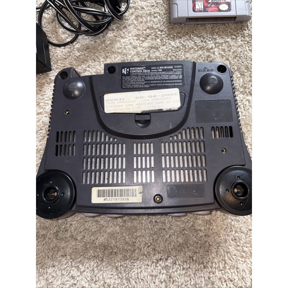 Nintendo 64 Home Console Tested / OEM power Cord And WWF‎ Attitude - Picture 5 of 8